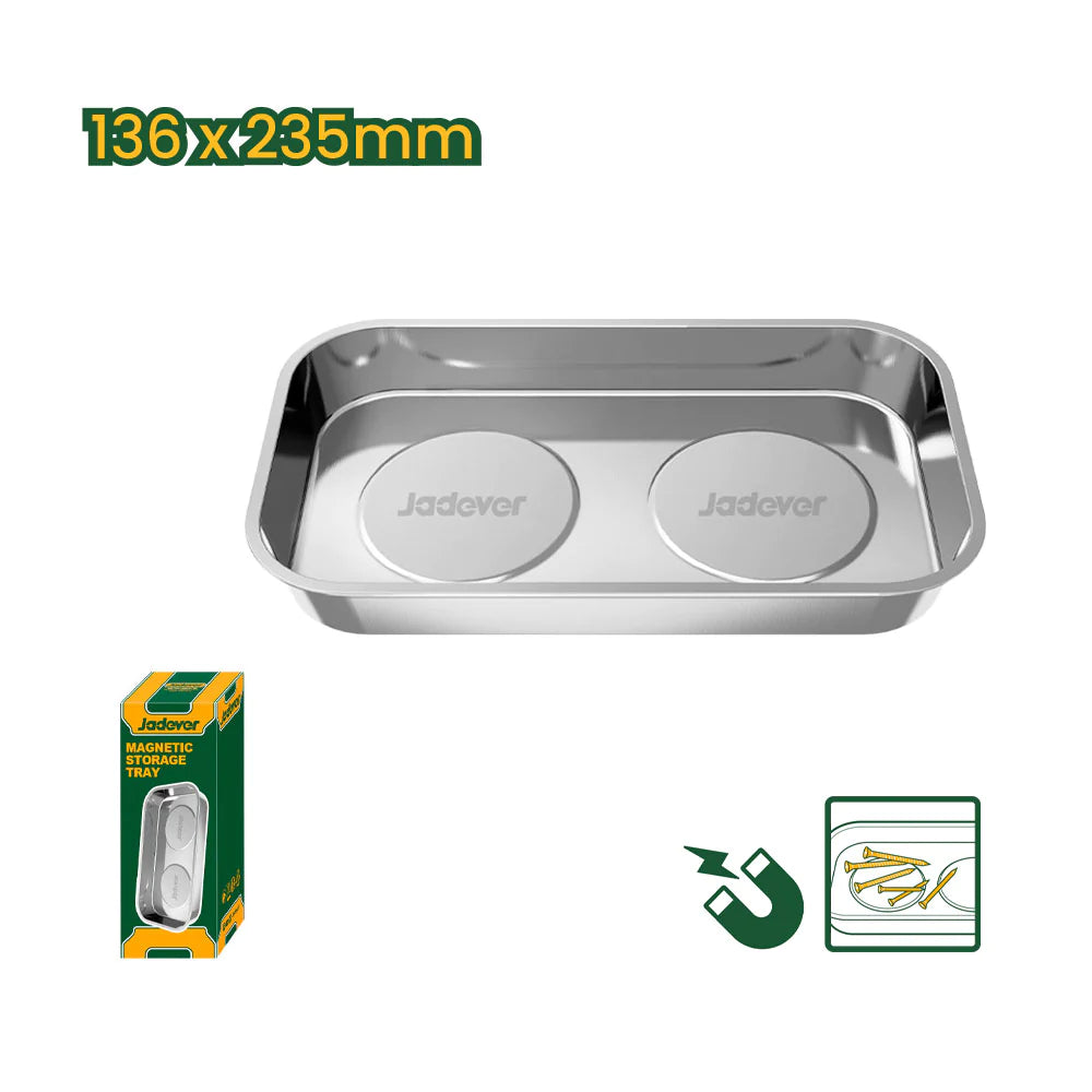 JADEVER 13.6×23.5cm Magnetic Screw Tray High Quality & Perfect - Silver