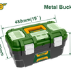 JADEVER 19" Plastic Tool Box Sturdy with Metal Clasp