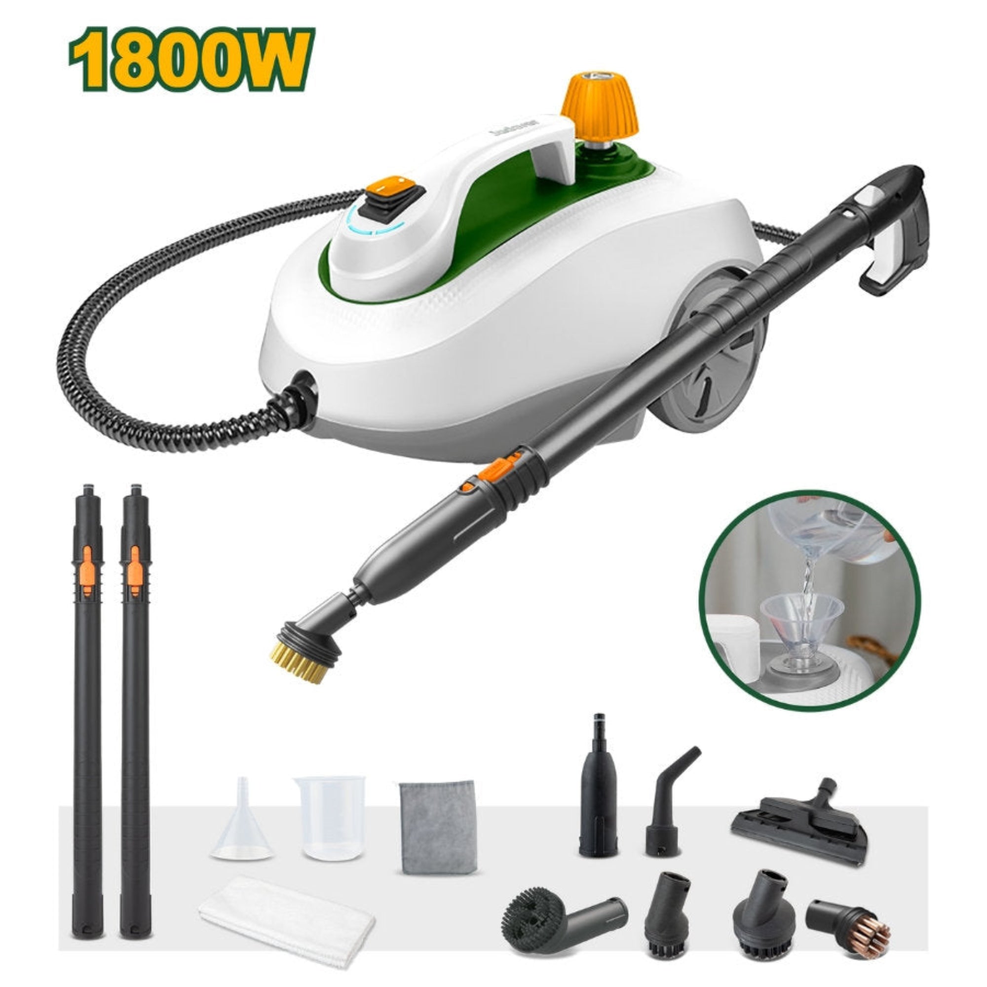 JADEVER 5-Bar 1800W Steam Cleaner Deep Cleaning & Sanitizing