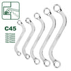 JADEVER 8-22 Curved Crescent Ring Set Elegant 925 Silver