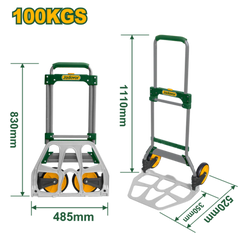 JADEVER Folding Hand Truck 100kg Durable & Compact