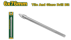 JADEVER Glass & Ceramic Drill Bits 6 × 76 mm High Precision