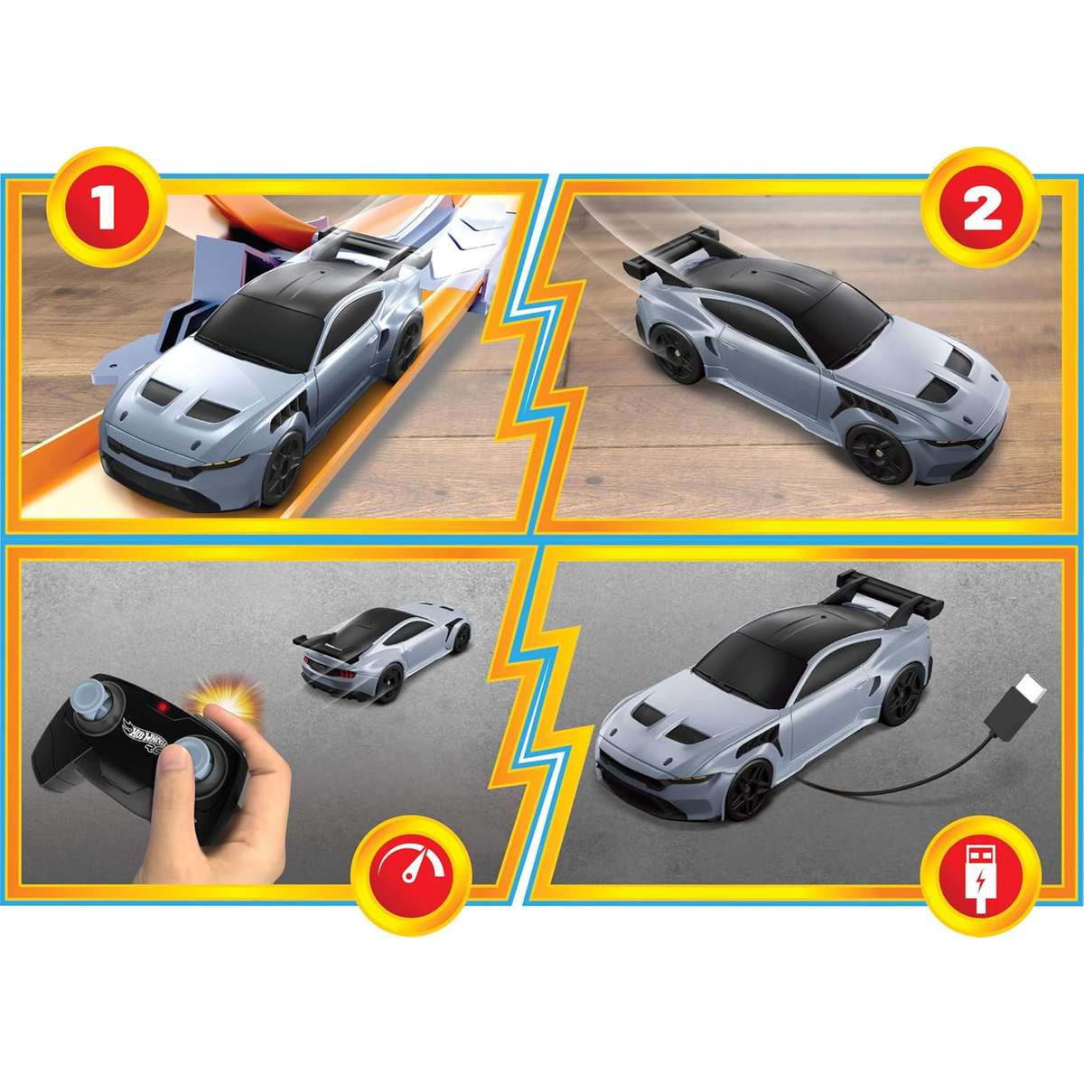 Hot Wheels Remote Control 1:64 Ford Mustang GTD