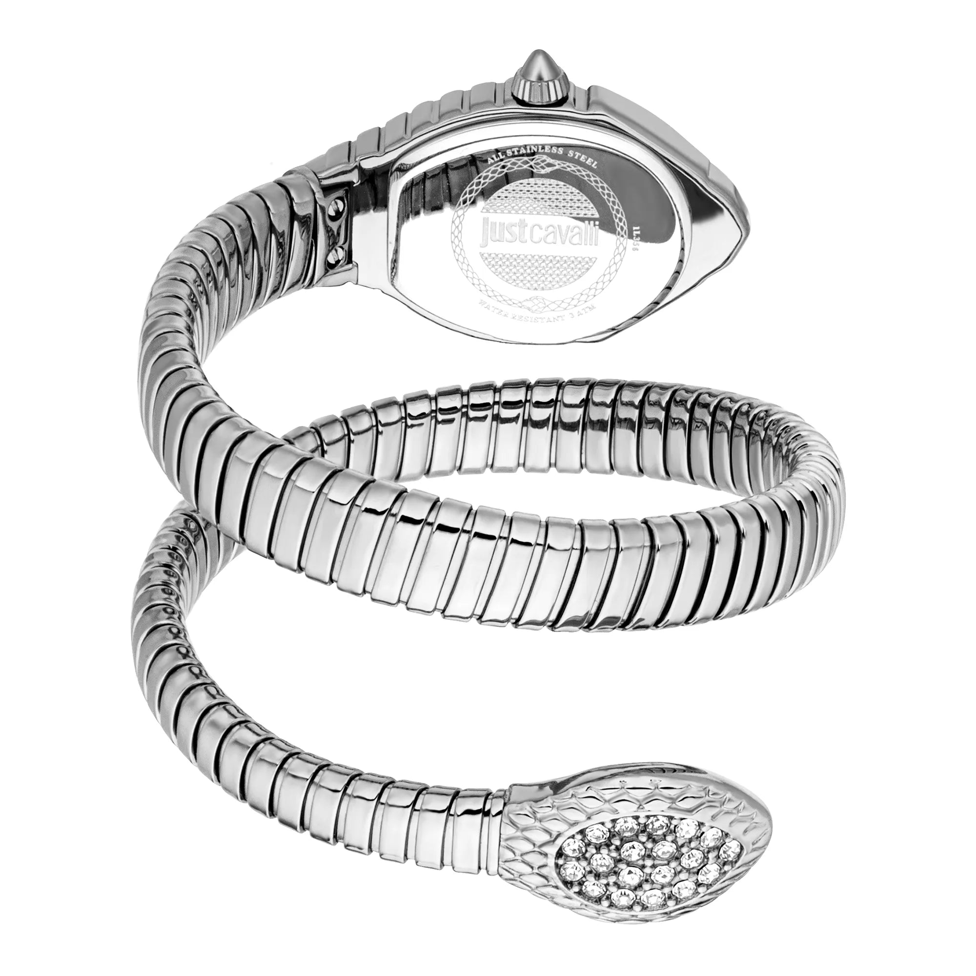 JUST CAVALLI JC1L356M0015 SILVER STEEL BAND WHITE DIAL FOR WOMEN