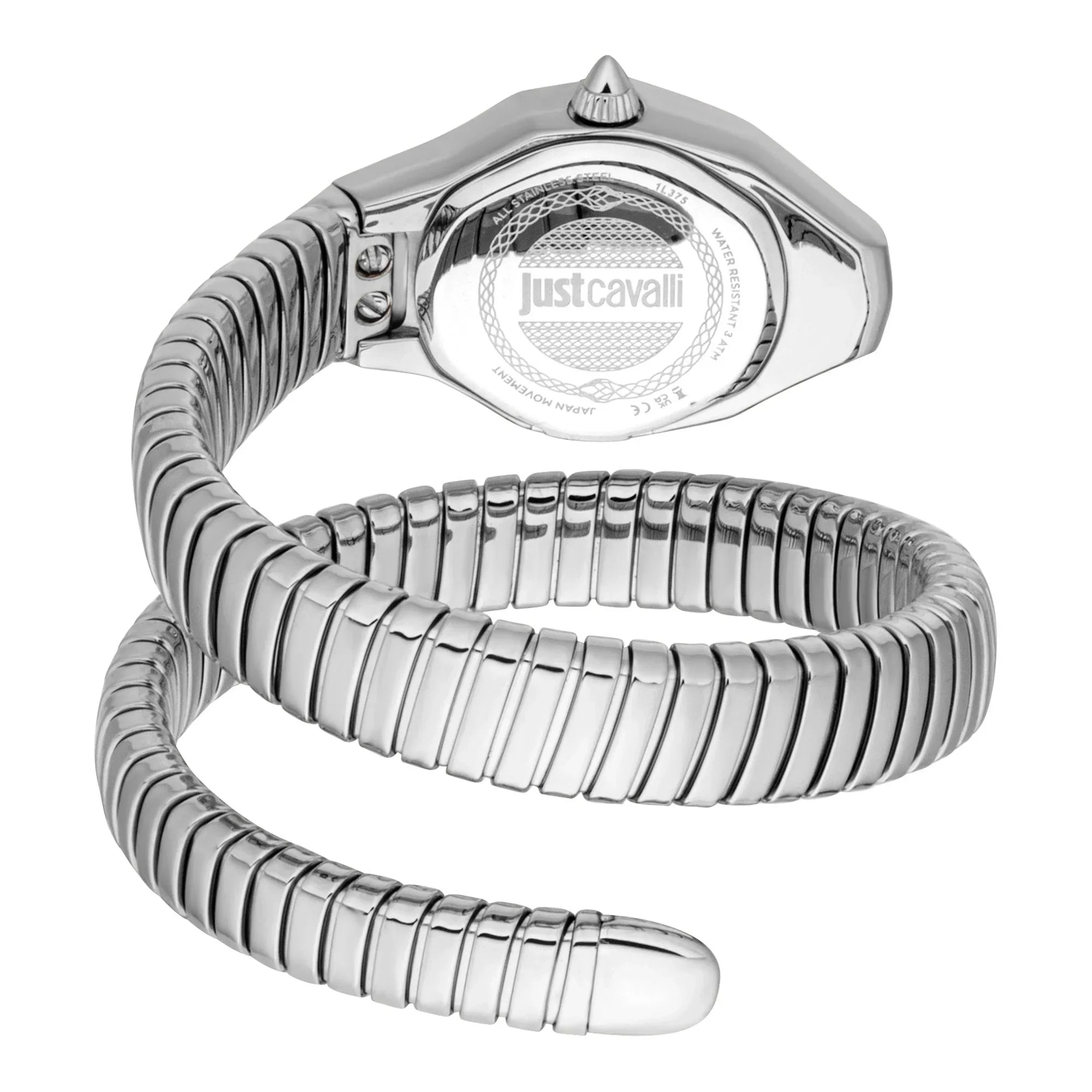 JUST CAVALLI JC1L375M0015 SILVER STEEL BAND WHITE DIAL FOR WOMEN