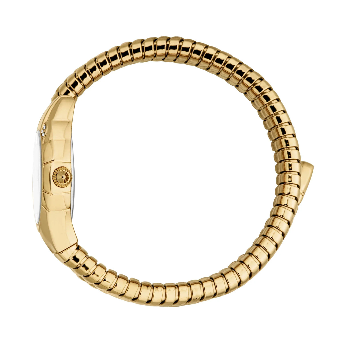 JUST CAVALLI JC1L351M0025 GOLDEN STEEL BAND SILVER DIAL FOR WOMEN