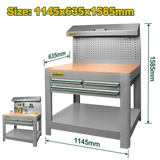 JADEVER Steel Work Bench with Drawers & Pegboard – Heavy Duty Workshop Table (JDCS5A05)