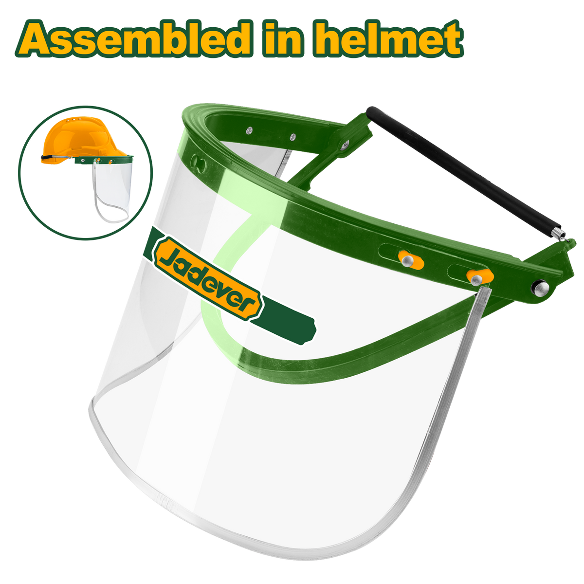 JADEVER Face Shield Bracket for Helmet – PVC Visor, Impact Resistant, Universal Fit (JDFP1310)