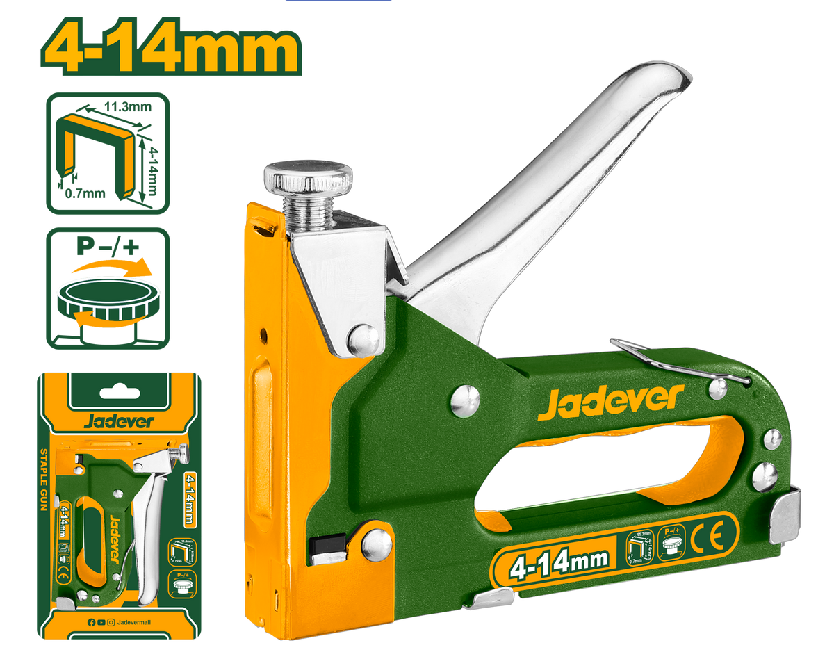 JADEVER Staple Gun 4-14mm – Adjustable Heavy Duty Stapler Gun (JDGU3614)