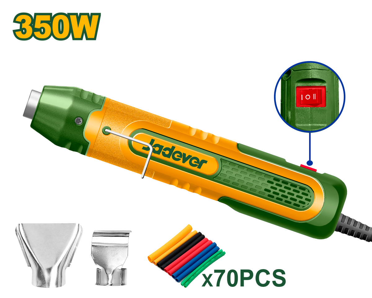JADEVER Heat Gun 350W – Dual Temperature – With Accessories (JDHG2501)
