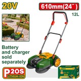 JADEVER Cordless Sweeper 20V – 610mm Sweeping Width – Hand Push (JDLSP1520)