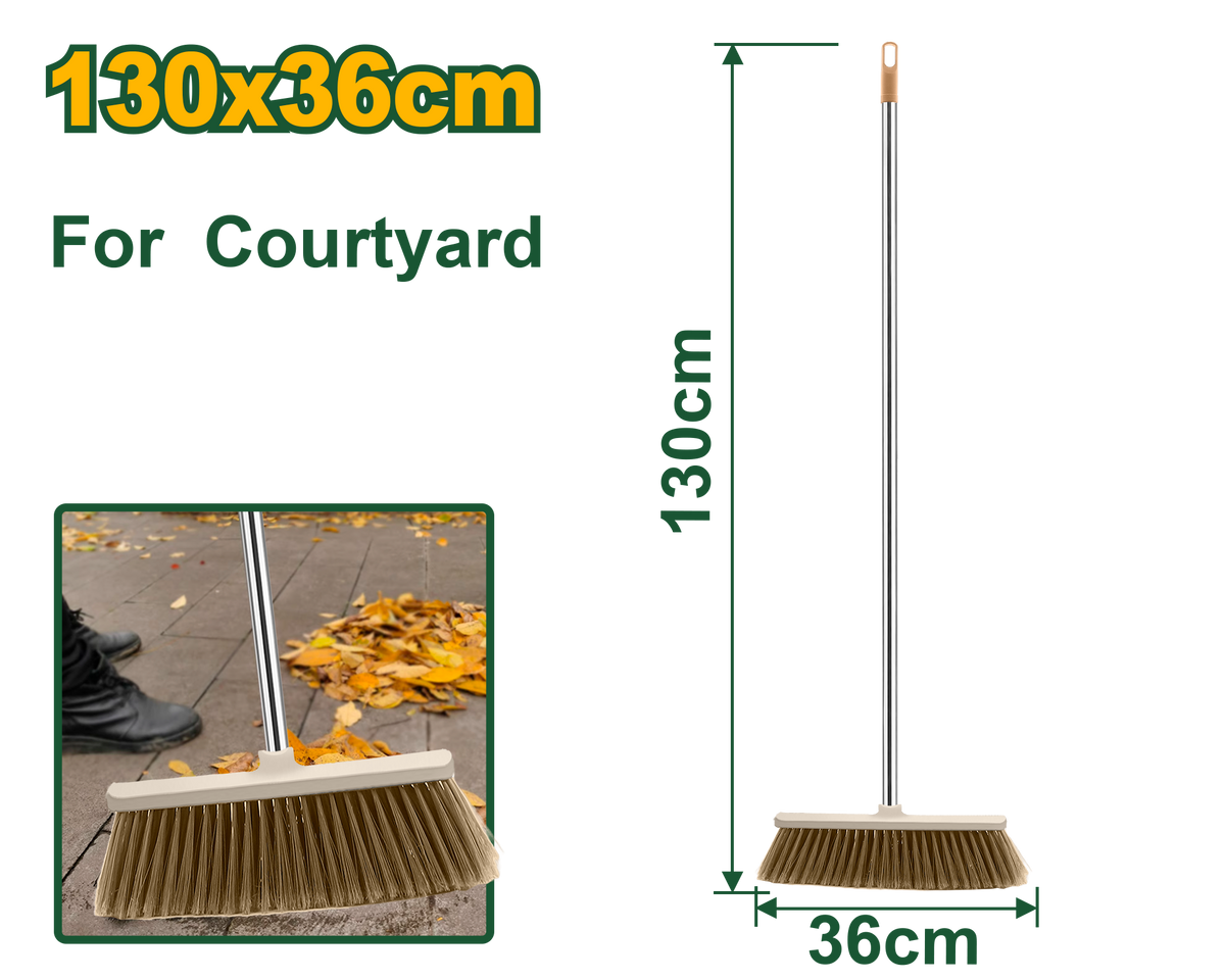 JADEVER Scrubbing Brush with 130cm Stainless Steel Handle – 36cm Cleaning Head (JDMBH2107)