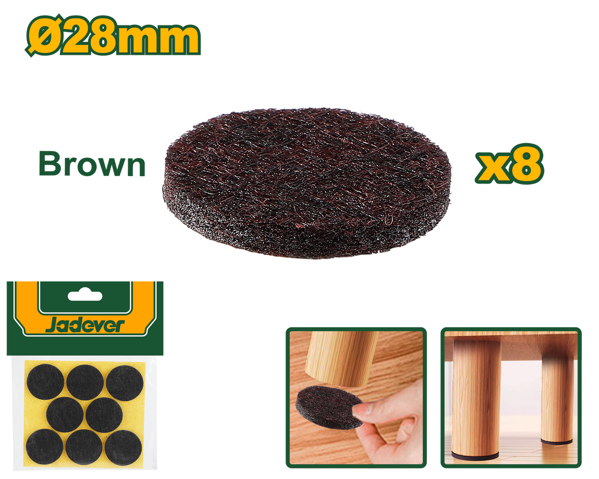 JADEVER 8pcs Self-Adhesive Pads – Ø28mm, 3mm Thick (JDPAS1115)