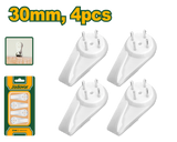 JADEVER Hardwall Picture Hangers – 30mm, 4 Pcs, Heavy-Duty ABS Hooks (JDPHK1K01)