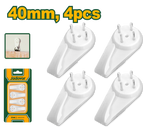 JADEVER Hardwall Picture Hangers – 40mm, 4 Pcs, Heavy-Duty ABS Hooks (JDPHK1K02)