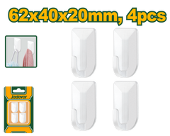 JADEVER 4pcs Heavy-Duty ABS Hardwall Picture Hangers – 62x40x20mm (JDPHK2K02)