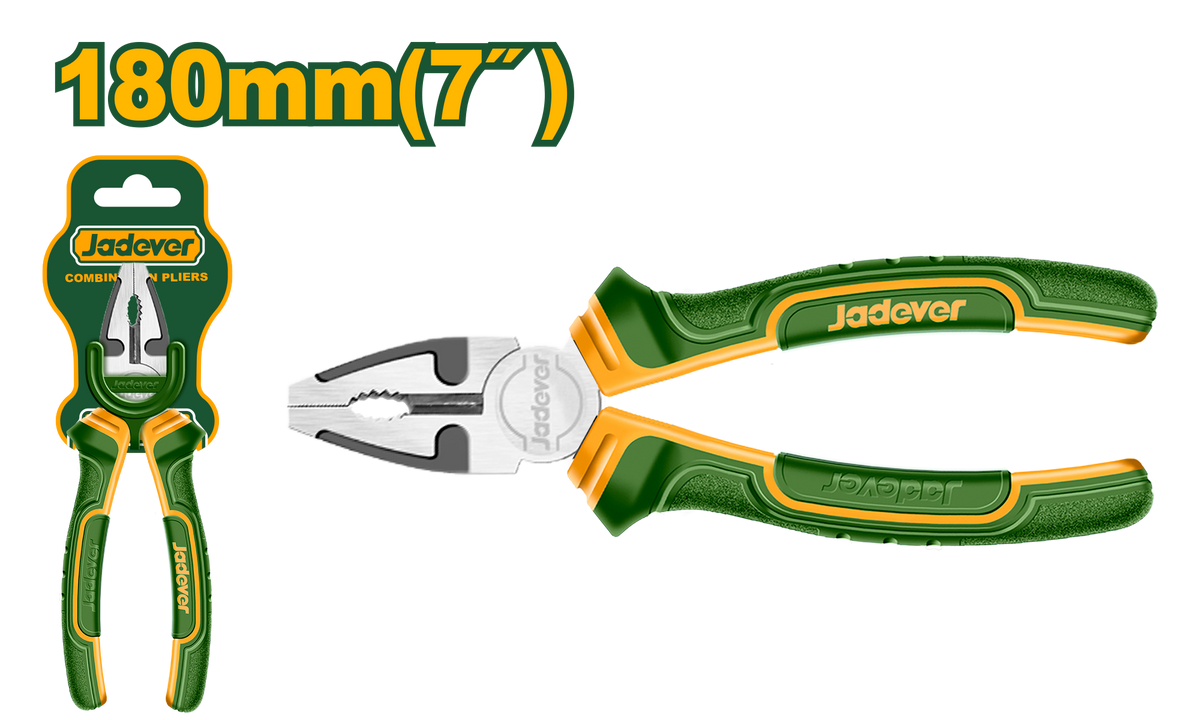 JADEVER Combination Pliers 7" | 180mm – Carbon Steel Combination Pliers (JDPL1C07)