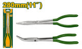 JADEVER 45-Degree Long Nose Pliers 280mm | 11" – Precision Curved Needle-Nose Tool (JDPL2E11)
