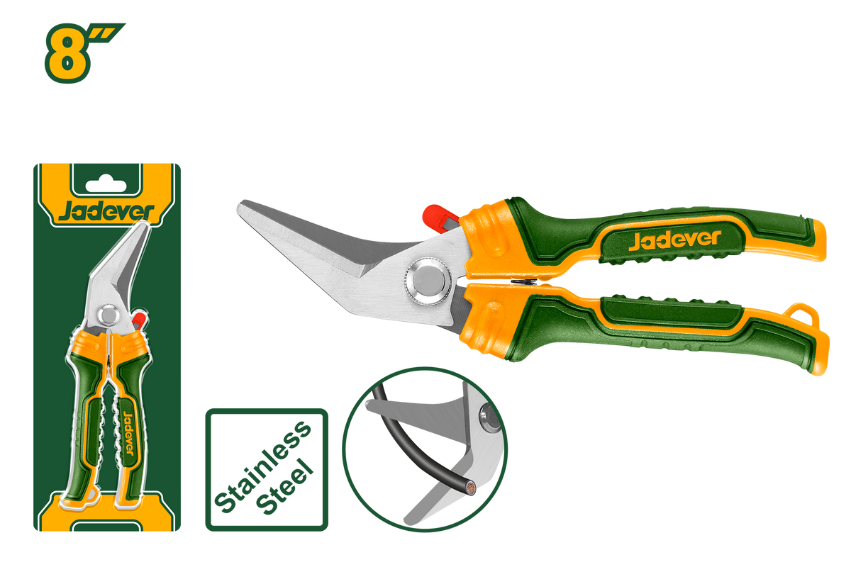 JADEVER Multi-Purpose Scissors Curved Blades 190mm | 8" (JDSX8602)