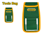 JADEVER Tool Bag with Hammer Holder – 190x115mm, 600D + EVA, Steel Loop Support (JDTG2102)
