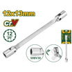 JADEVER Double Flexible Socket Wrench – 12mm & 13mm, Dual Head, Chrome Plated (JDTH2E03)