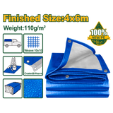 JADEVER PE Tarp Sheet 4×6m – Waterproof Heavy Duty Protective Tarp (JDTQ1146)