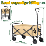 JADEVER Camping Cart – Foldable Utility Wagon, 100kg Load Capacity, Heavy-Duty Frame (JDWBH1012)