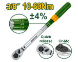 JADEVER Preset Torque Wrench 3/8" – Quick Release Torque Wrench 10-60Nm (JDWQ6D11)