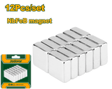 JADEVER 12pcs Neodymium Magnets Set – 10x10x104mm, Nickel Plated (JDZE1K12)