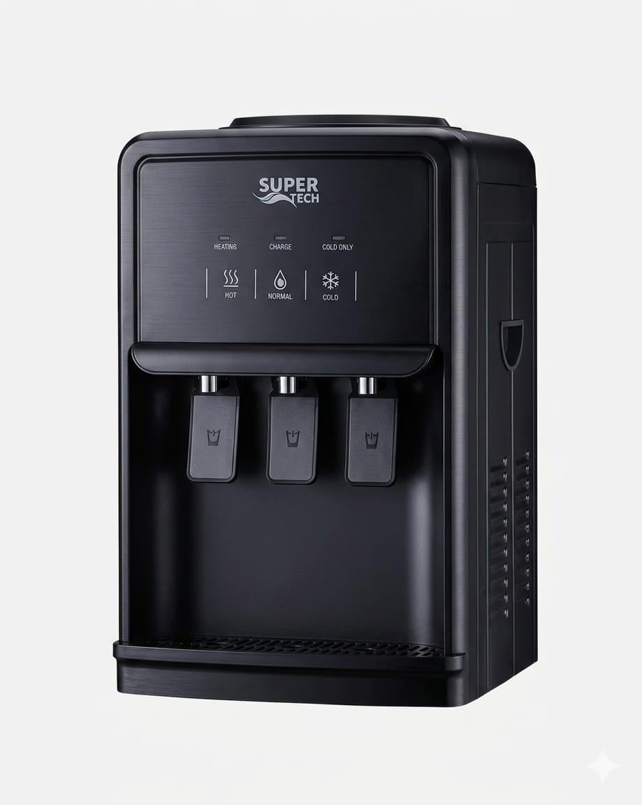 Super Tech Direct Connect Tabletop Inverter Water Dispenser RAX5-2-81TB – 3 Taps, 7L, Black