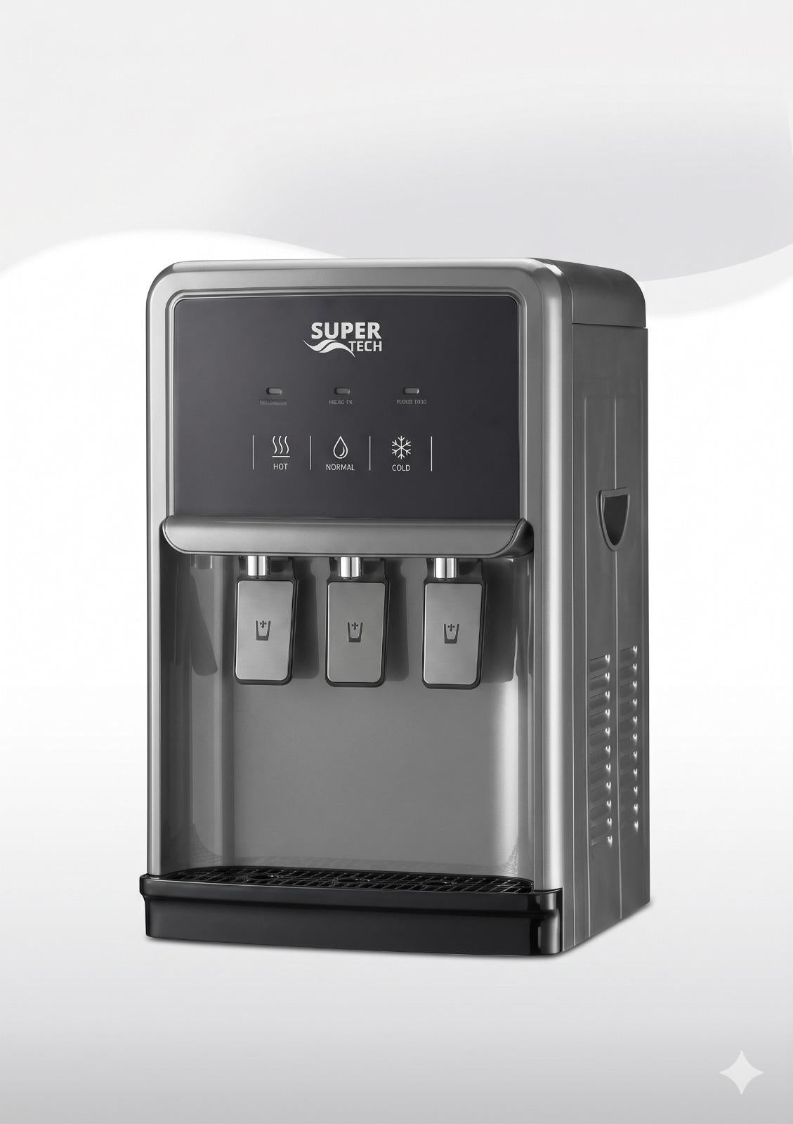 Super Tech Direct Connect Tabletop Inverter Water Dispenser RAX5-2-81TB – 3 Taps, 7L Capacity, Grey