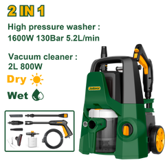 Jadever 130 Bar 1600W Car Washer with Vacuum Suction