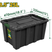 Jadever 25L Storage Box Durable & Stylish Organizer