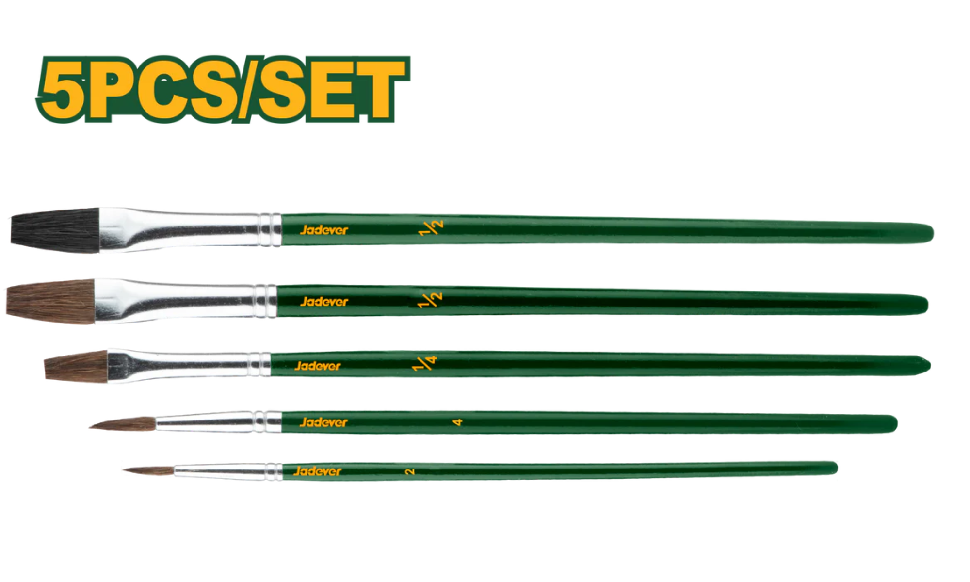 Jadever 5-Piece Paint Brush Set High Quality & Precision