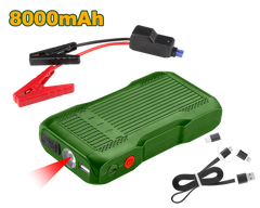 Jadever 8000mAh Car Jump Starter with Power Bank & LED