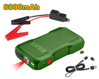 Jadever 8000mAh Car Jump Starter with Power Bank & LED