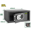 Jadever 9kg Digital Safe 20×43×35cm Secure Storage