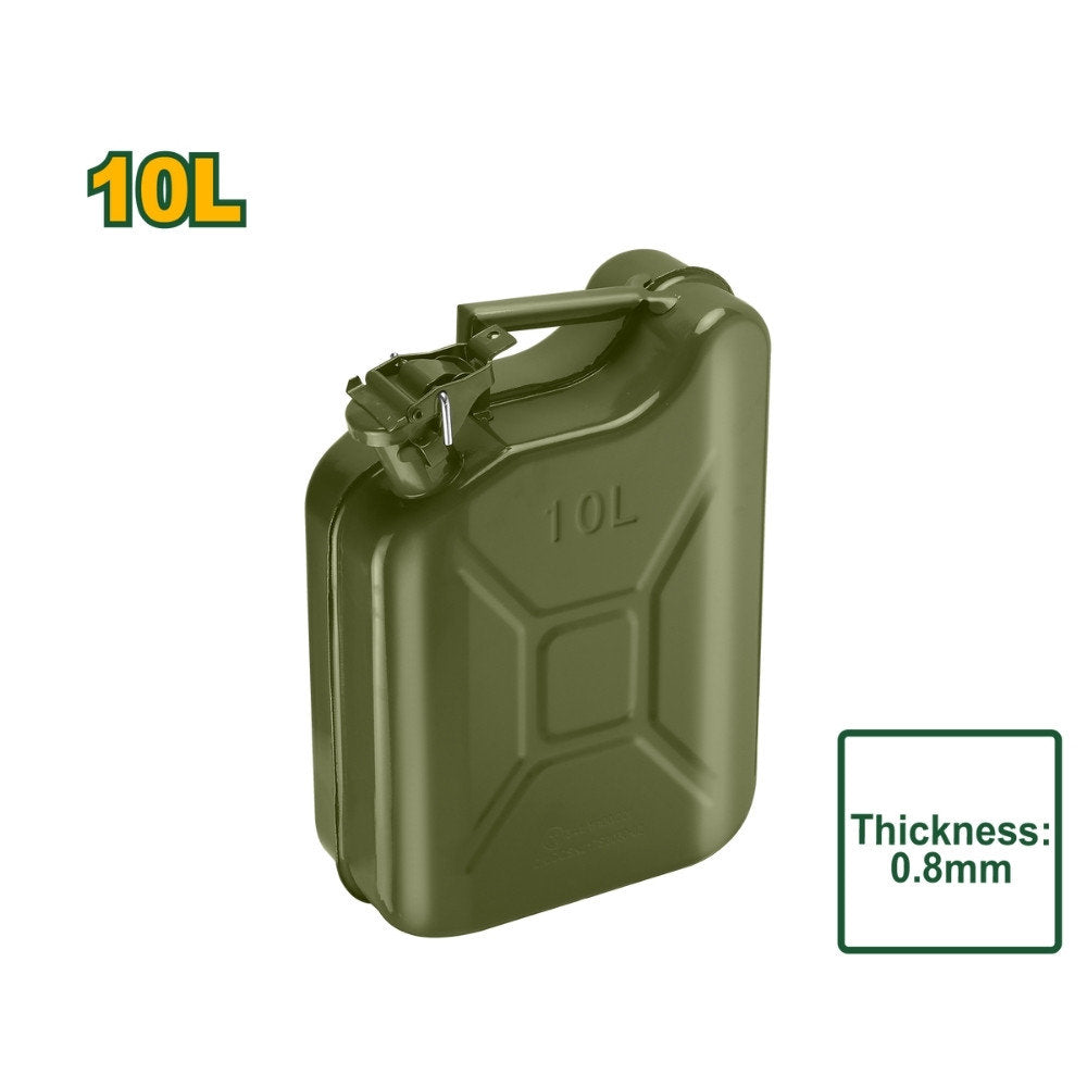 Jadever Heavy Duty 10L Metal Jerry Can Stainless Steel
