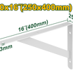 Jadever Iron Shelf Bracket 40cm Durable & Strong - White
