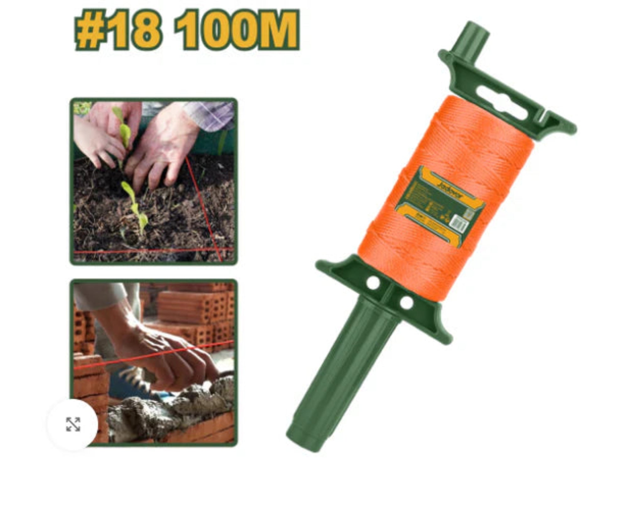 Jadever Multi Purpose 100m Nylon Rope Strong & Durable - Orange