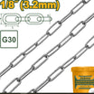 Jadever Steel Chain 3.2mm Plastic Coated 125m Durable & Secure