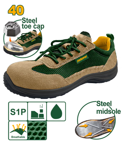 Jadever Suede Safety Shoes Size 40 Durable & Protective