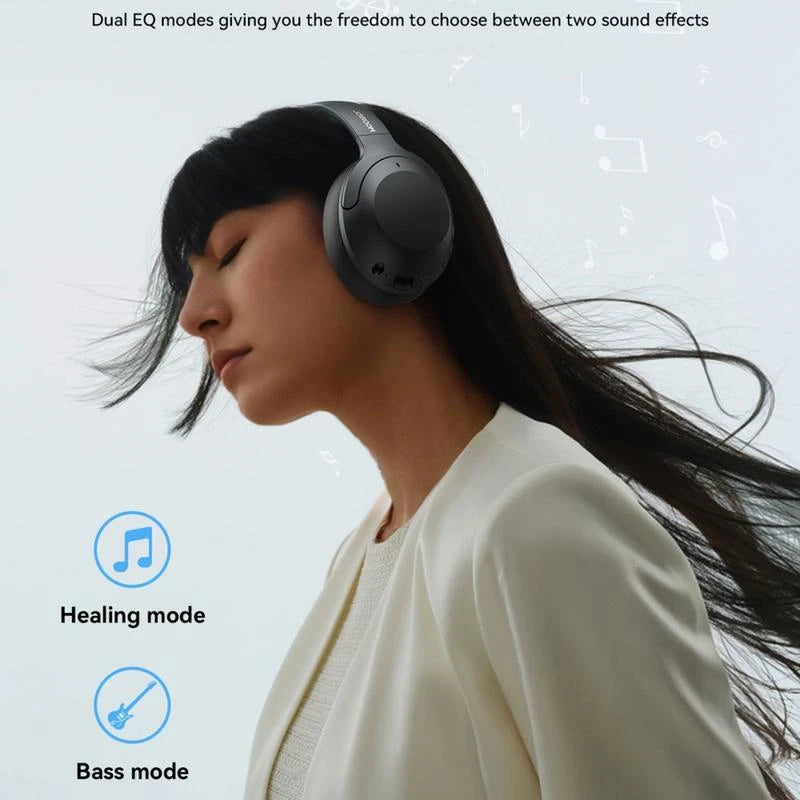 سماعة رأس لاسلكية جوي روم بلوتوث 5.4 مع خاصية إلغاء الضوضاء النشطة - أسود