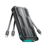Joyroom 10000mAh Power Bank with Built in 3 in 1 Cables 2.4A - Black