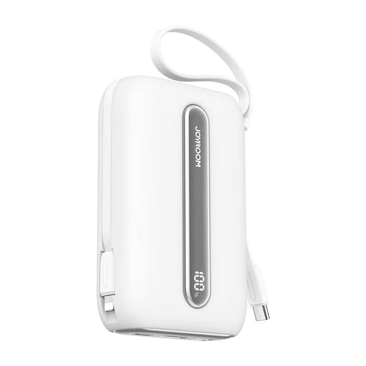 Joyroom 20000mAh 22.5W Mini Power Bank with Dual Cables - White