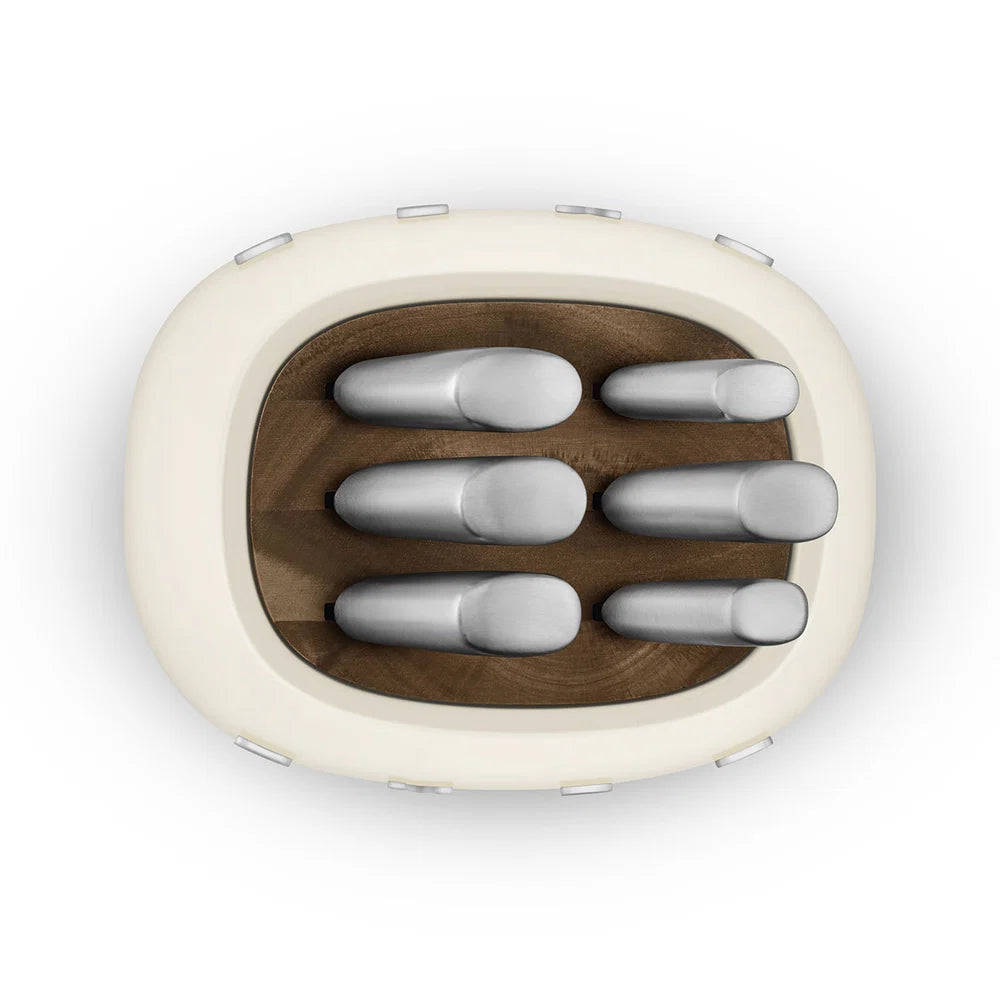 Smeg Knife Block Set – Cream