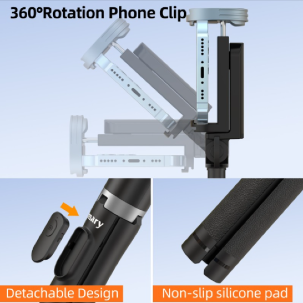 Jmary KT-259 All-in-One Selfie Stick Tripod 1.6 Meter