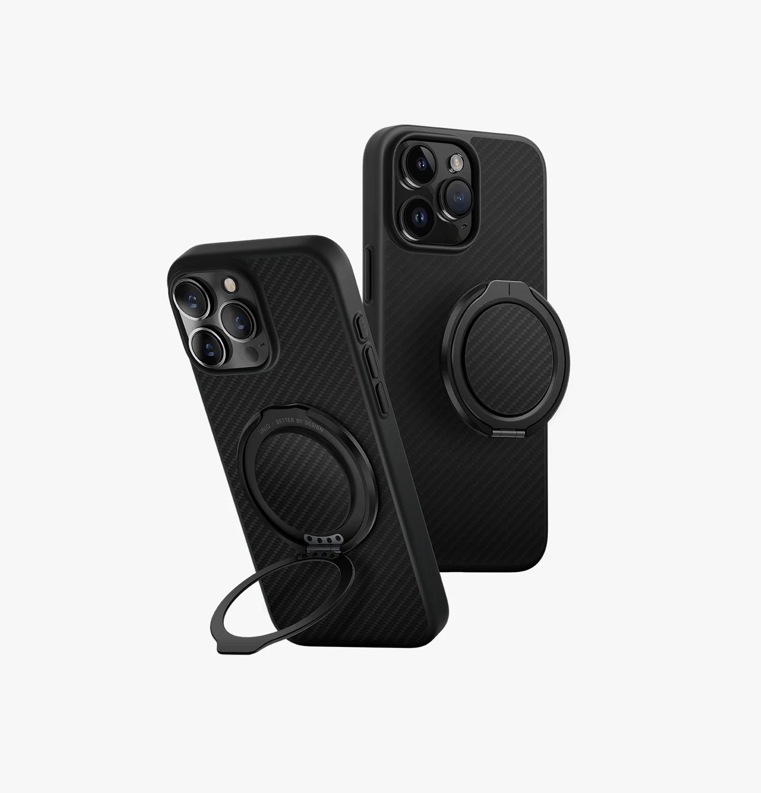 كفر UNIQ Hybrid KEVA Air لأيفون 16 برو ماكس – أسود كربون