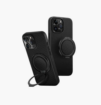 UNIQ HYBRID IPHONE 16 PRO MAX MAGCLICK CHARGING KEVA AIR WITH GRIPFIT PREMIUM - CARBON BLACK