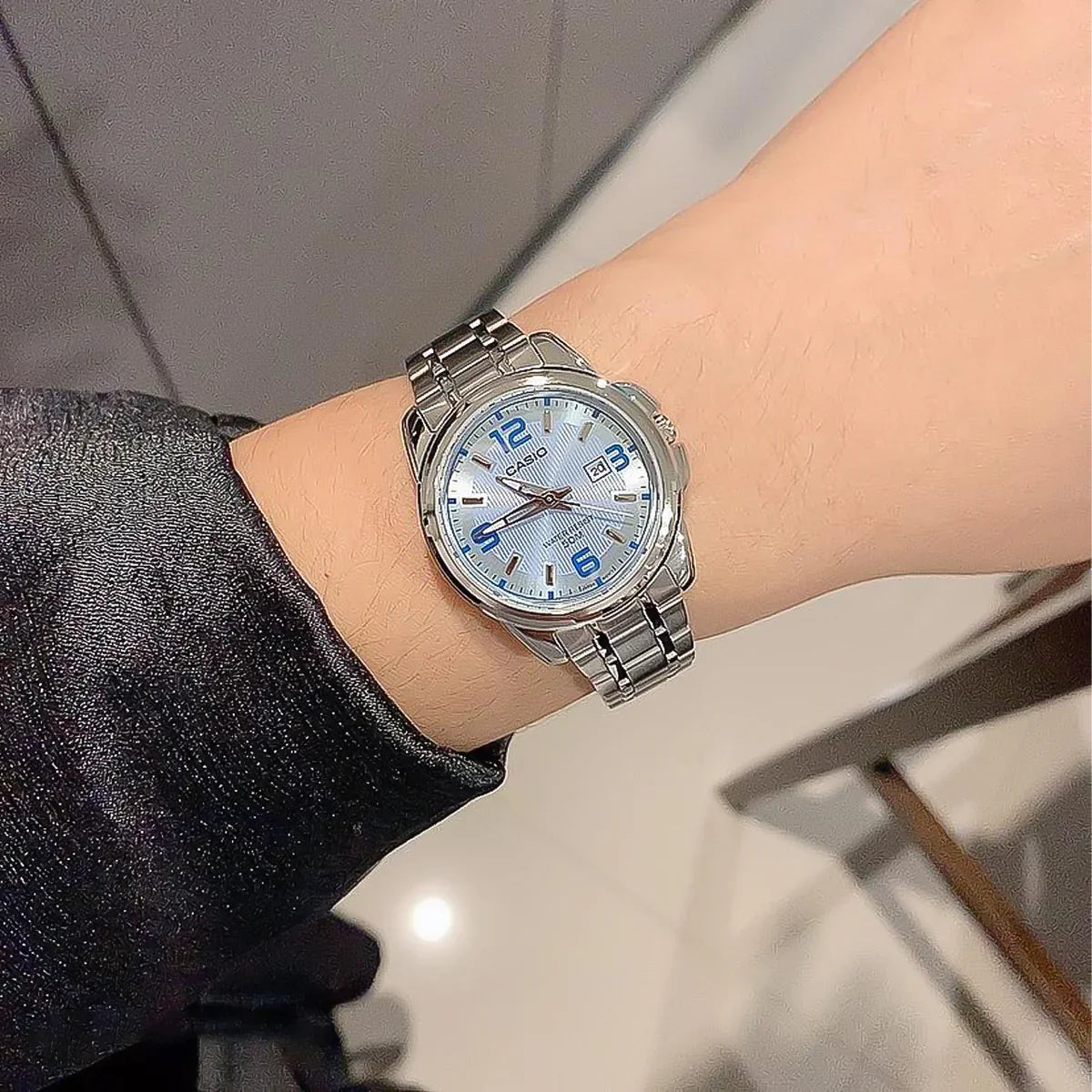 Casio LTP-1314D-2AVDF Silver Stainless Steel Strap Watch for Women